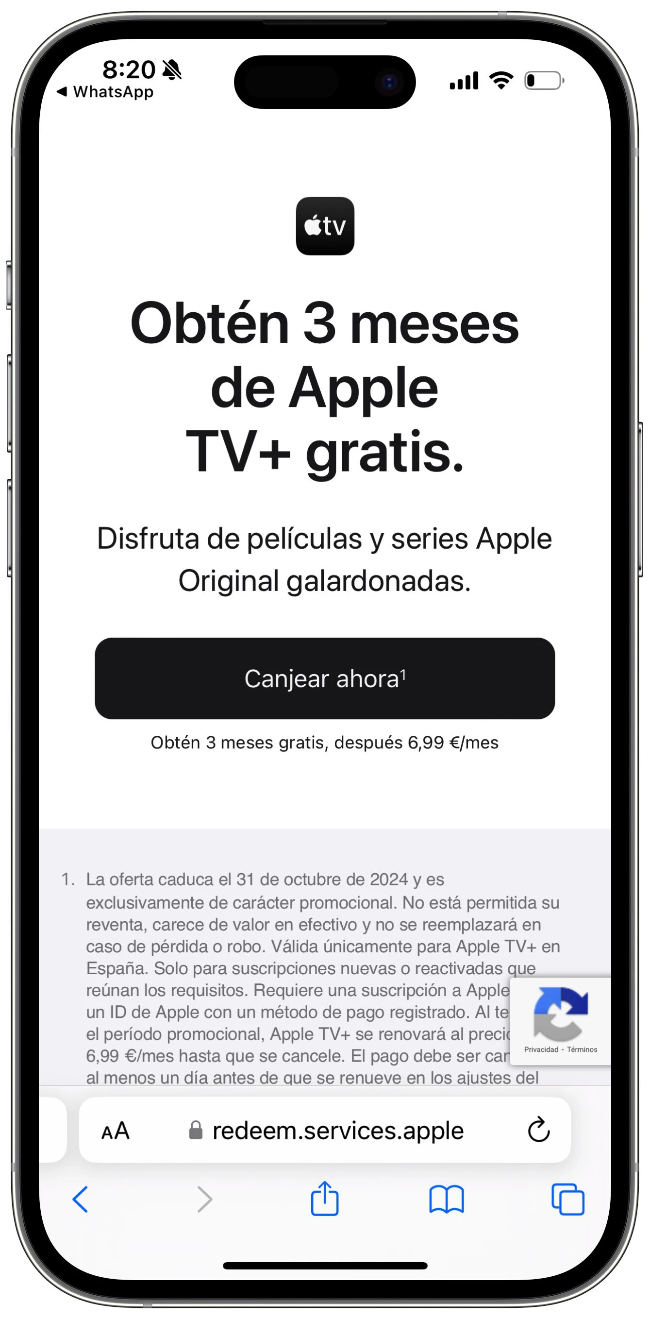 Disfruta Tres Meses gratis de Apple TV